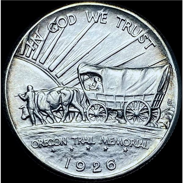 1926 Silver Oregon Trail Half Dollar GEM BU