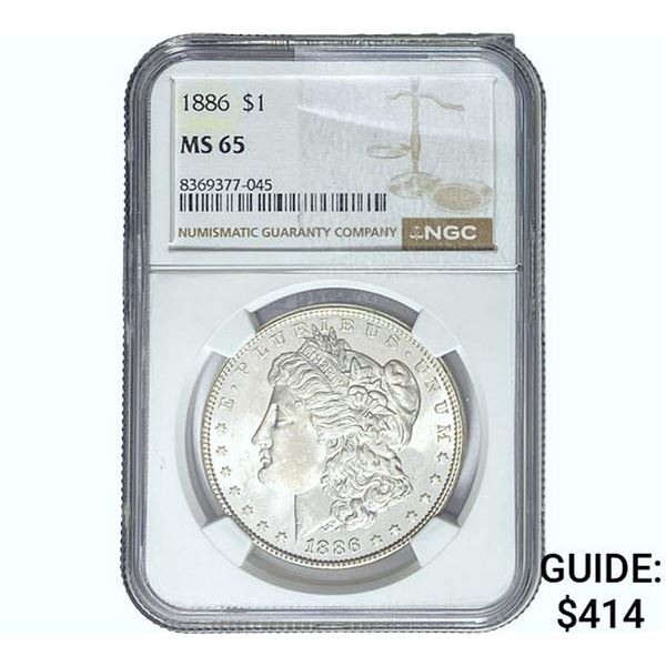 1886 Morgan Silver Dollar NGC MS65