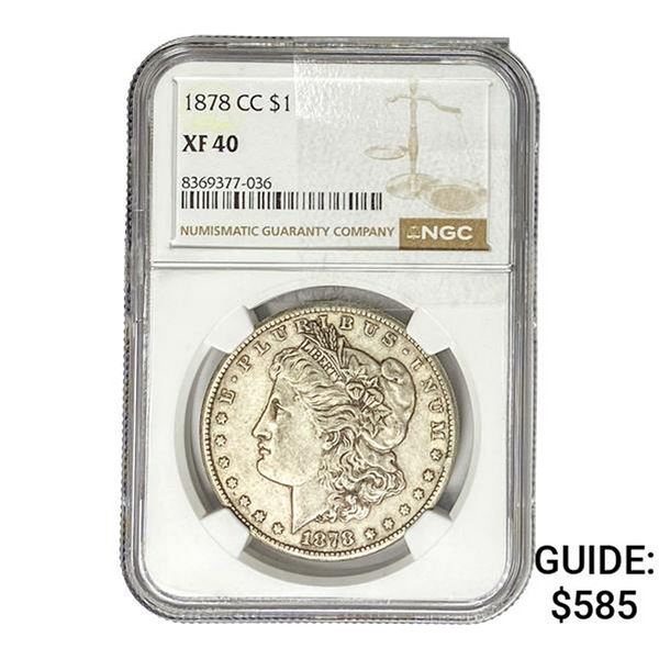 1878-CC Morgan Silver Dollar NGC XF40