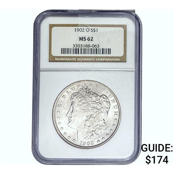 1902-O Morgan Silver Dollar NGC MS62