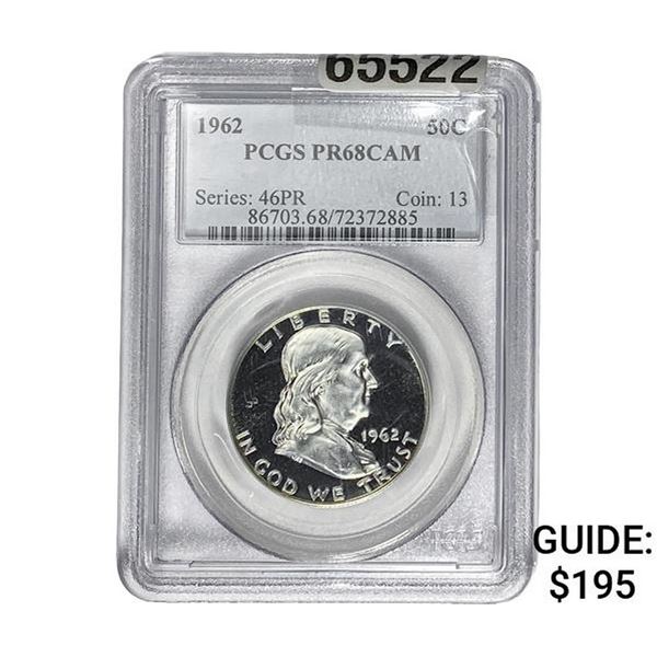 1962 Franklin Half Dollar PCGS PR68 CAM