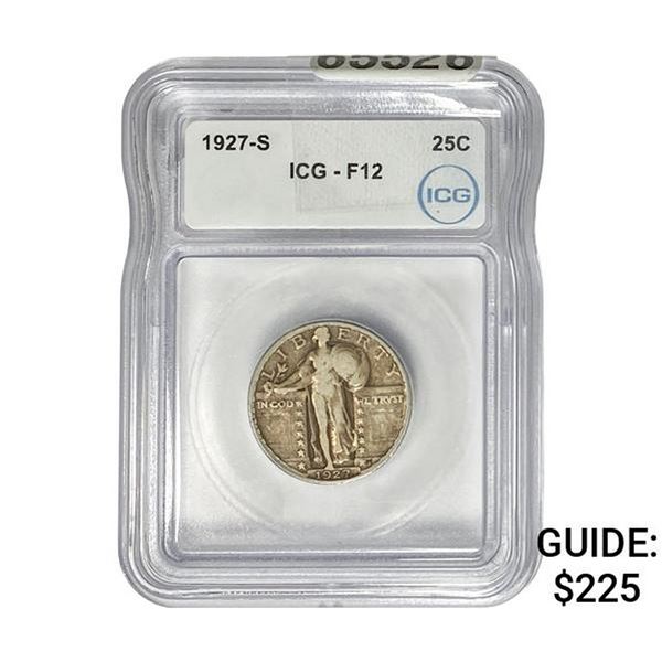 1927-S Standing Liberty Quarter ICG F12