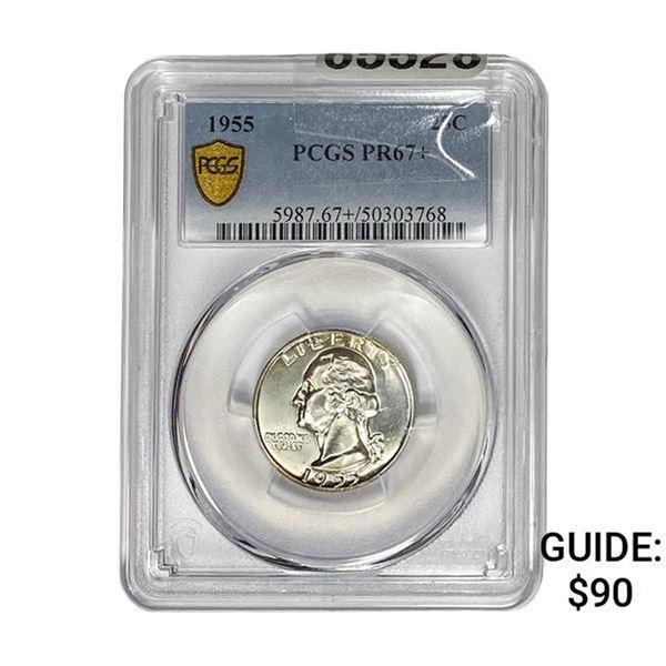 1955 Washington Silver Quarter PCGS PR67+