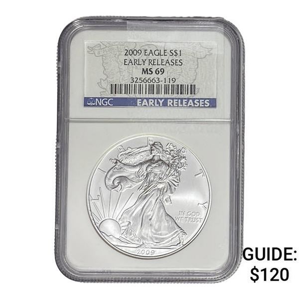 2009 Silver Eagle NGC MS69