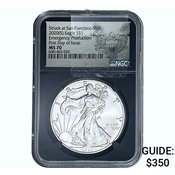 2020-S Silver Eagle NGC MS70 First Day of Issue
