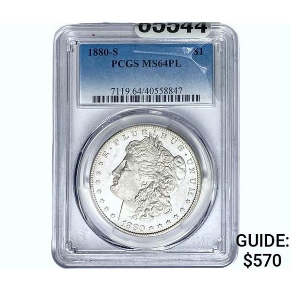 1880-S Morgan Silver Dollar PCGS MS64 PL