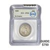 1839 Seated Liberty Quarter ICG VF25 No Drapery