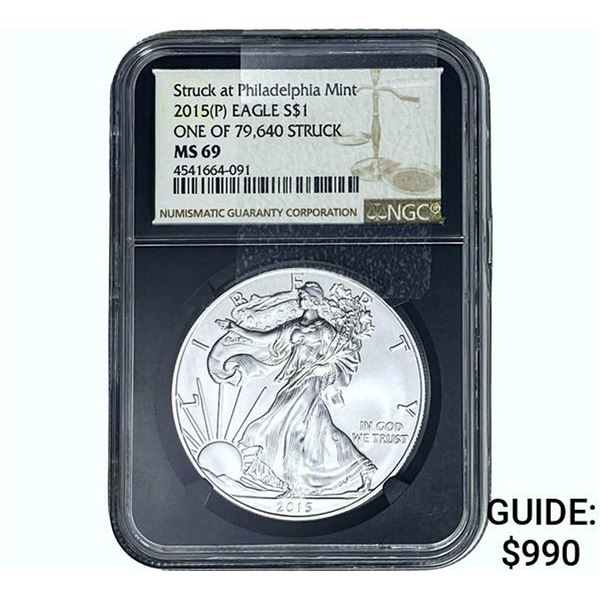 2015-P Silver Eagle NGC MS69