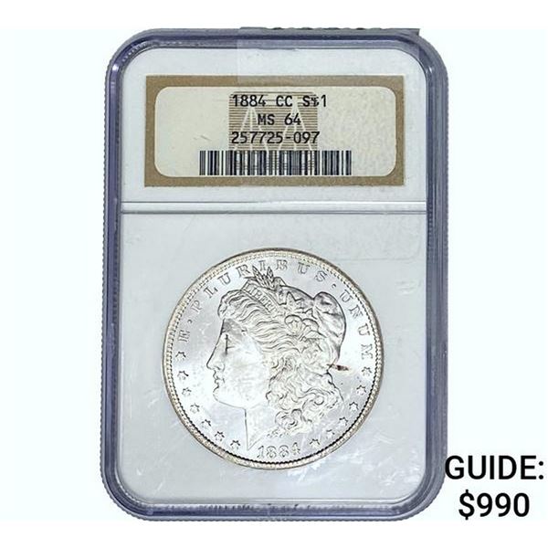1884 Morgan Silver Dollar NGC MS64