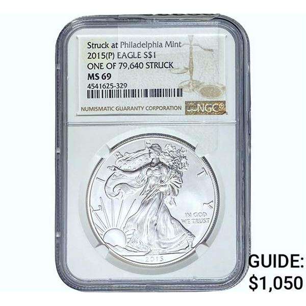 2015-P Silver Eagle NGC MS69