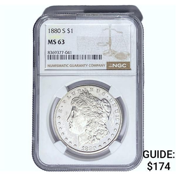 1880-S Morgan Silver Dollar NGC MS63