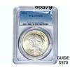 1922 Silver Peace Dollar PCGS MS65