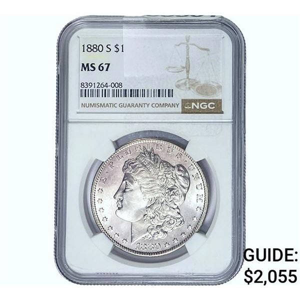 1880-S Morgan Silver Dollar NGC MS67