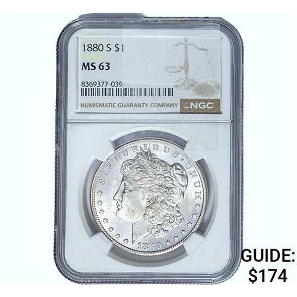 1880-S Morgan Silver Dollar NGC MS63