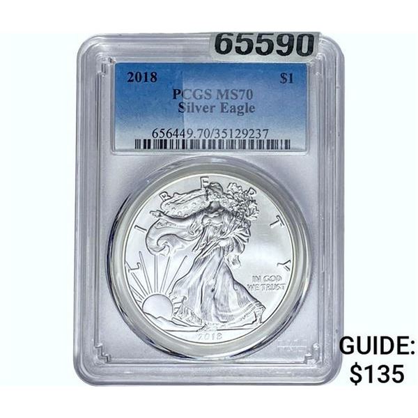 2018 Silver Eagle PCGS MS70