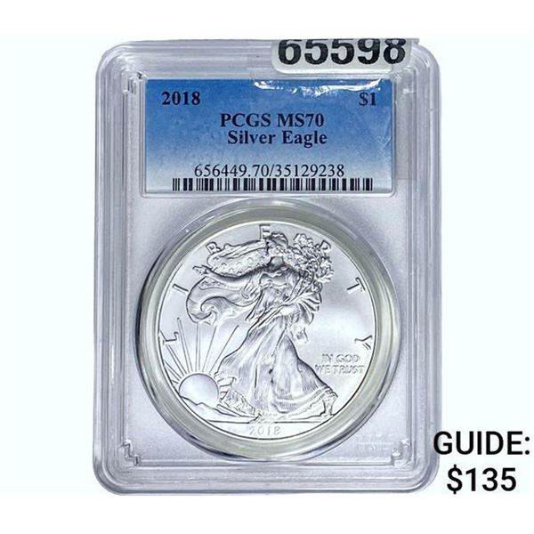 2018 Silver Eagle PCGS MS70