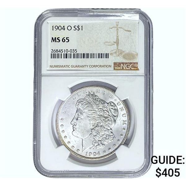 1904-O Morgan Silver Dollar NGC MS65