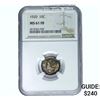 Image 1 : 1920 Mercury Silver Dime NGC MS61 FB