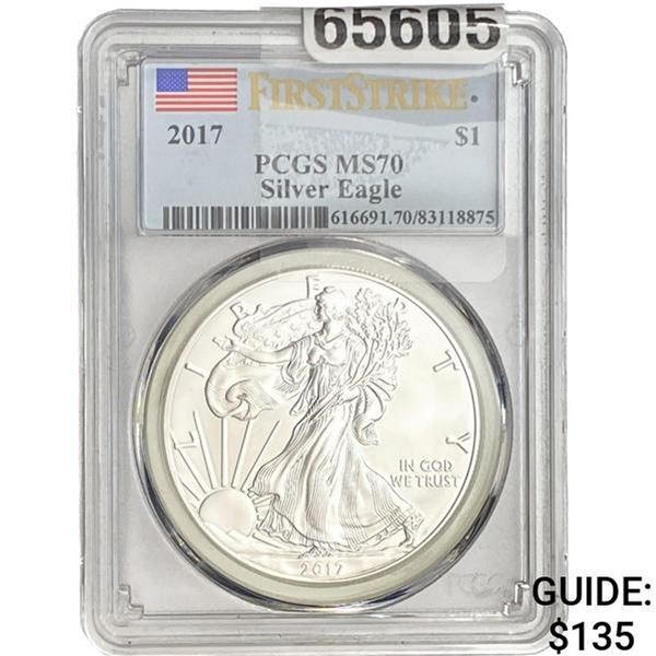 2017 Silver Eagle PCGS MS70
