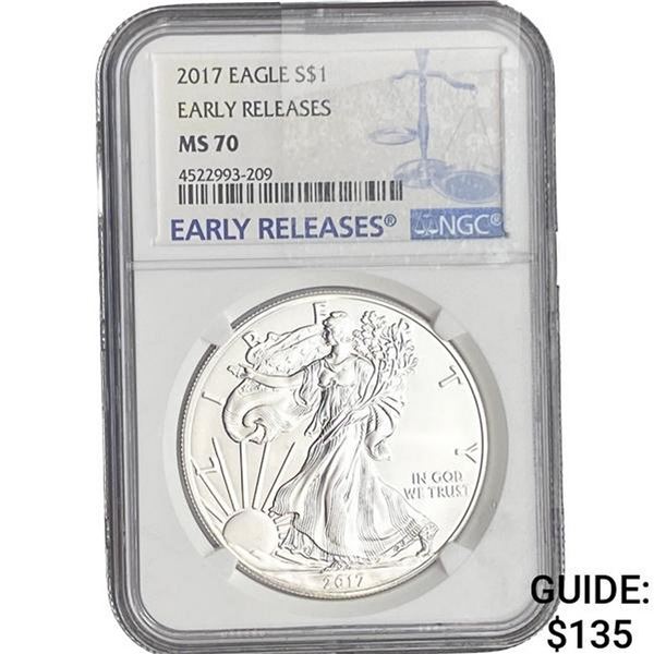 2017 Silver Eagle NGC MS70