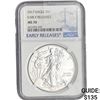 Image 1 : 2017 Silver Eagle NGC MS70