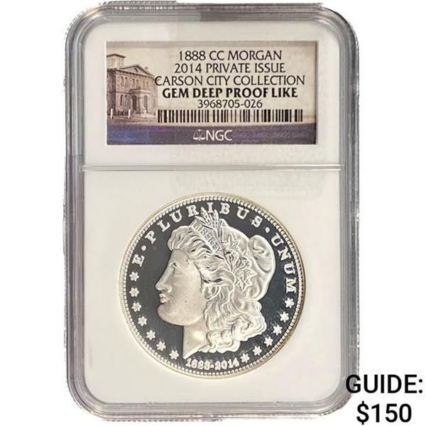 1888-CC/2014 PI Morgan Silver Dollar NGC Gem DPL