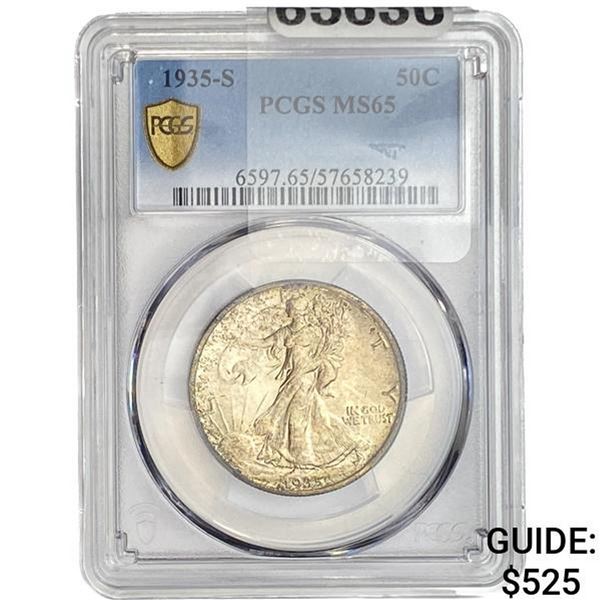 1935-S Walking Liberty Half Dollar PCGS MS65