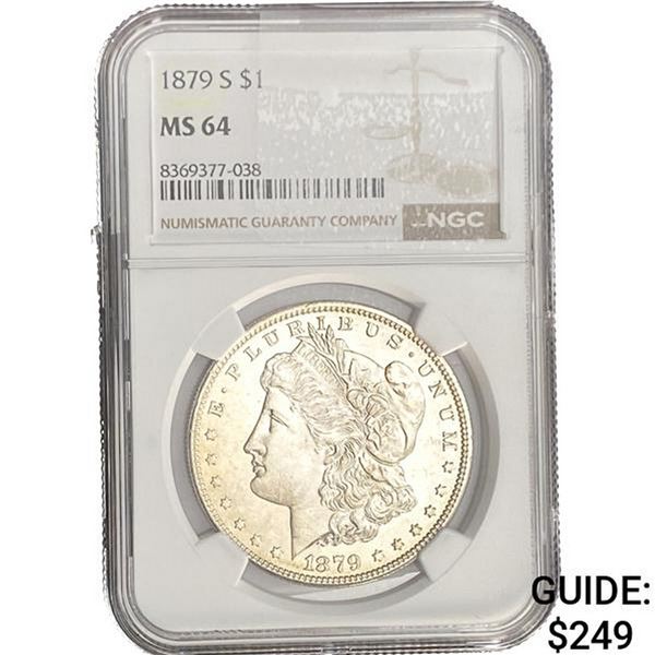 1879-S Morgan Silver Dollar NGC MS64