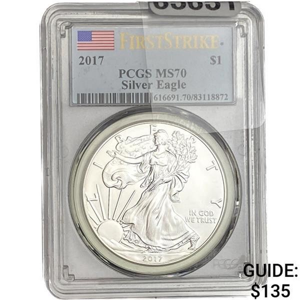 2017 Silver Eagle PCGS MS70