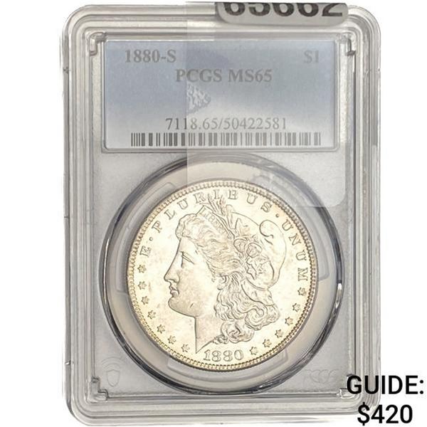 1880-S Morgan Silver Dollar PCGS MS65