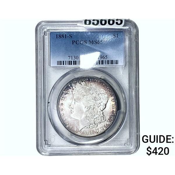 1881-S Morgan Silver Dollar PCGS MS65