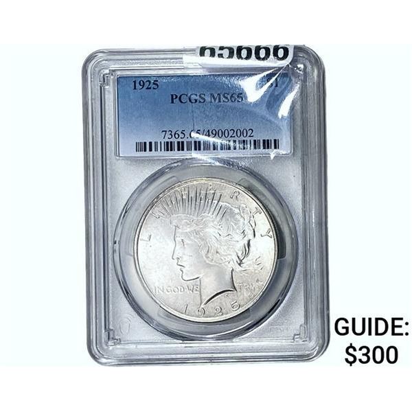 1925 Silver Peace Dollar PCGS MS65