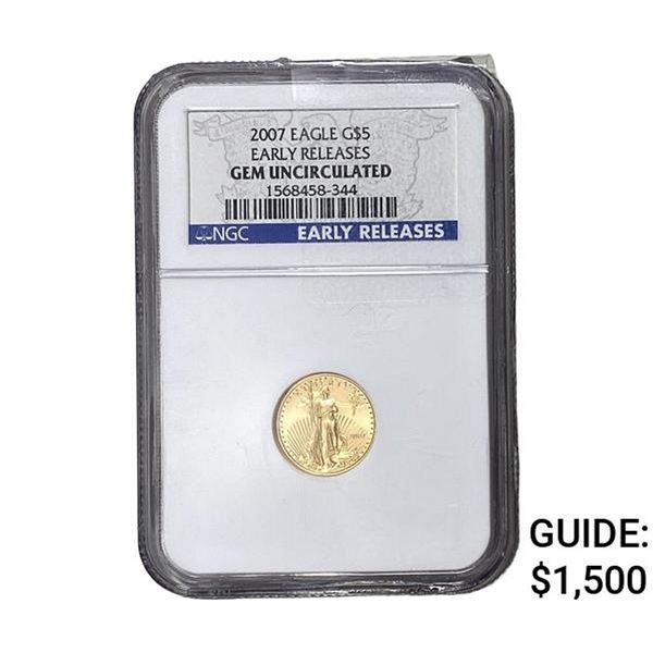 2007 $5 Gold Half Eagle NGC Gem UNC Early Releases