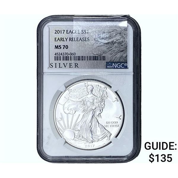 2017 Silver Eagle NGC MS70