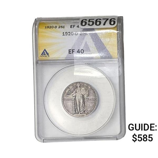 1920-D Standing Liberty Quarter ANACS EF40