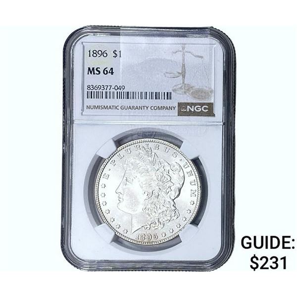 1896 Morgan Silver Dollar NGC MS64