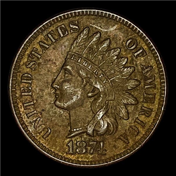 1874 Indian Head Cent CHOICE AU