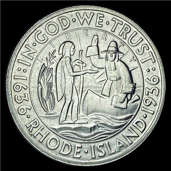 1936 Silver Half Dollar Rhode Island SUPERB GEM BU