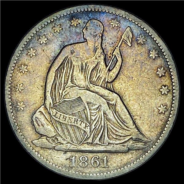 1861-O Silver Half Dollar LIGHTLY CIRCULATED