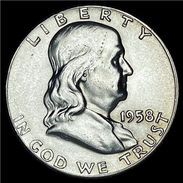 1958 Franklin Silver Half Dollar CHOICE AU