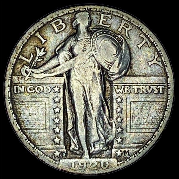 1920-D Silver Standing Liberty Quarter LIGHTLY CIRCULATED