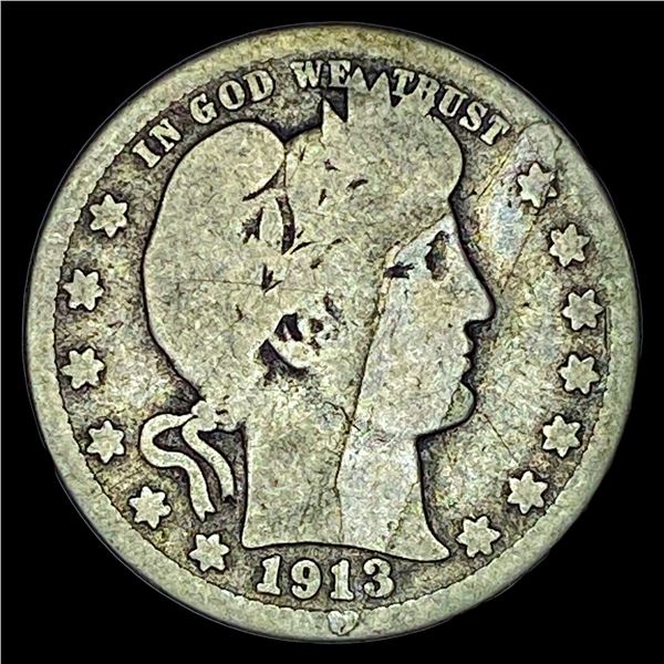 1913 Barber Silver Quarter NICELY CIRCULATED