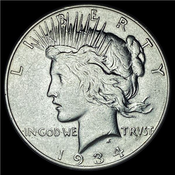 1934-D Silver Peace Dollar ABOUT UNCIRCULATED