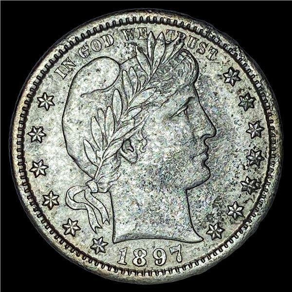 1897-S Silver Barber Quarter CHOICE AU