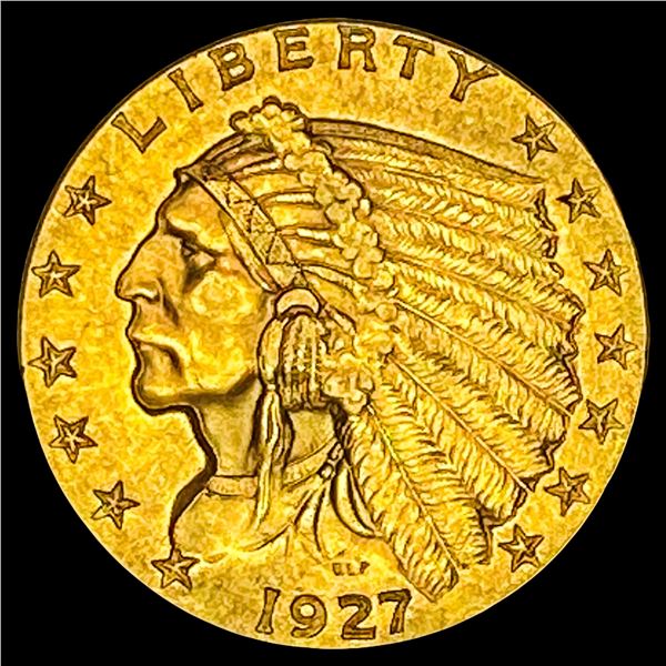 1927 Indian Head Gold $2.50 Quarter Eagle CHOICE BU