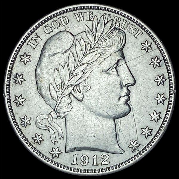 1912-D Silver Barber Half Dollar CHOICE AU
