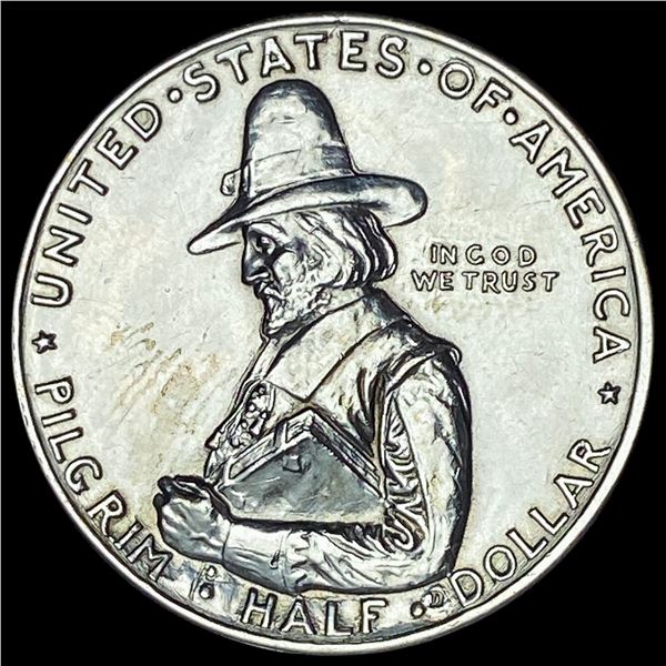 1920 Silver Pilgrim Tercentenary Half Dollar CHOICE AU