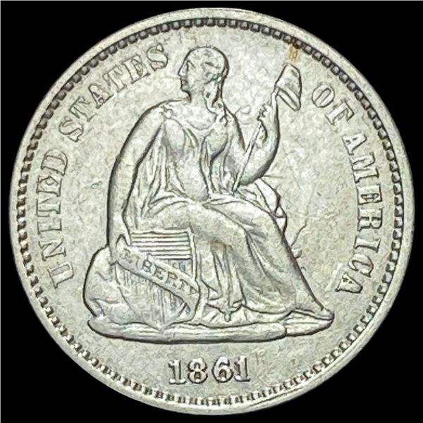 1861 Silver Half Dime CLOSELY UNCIRCULATED