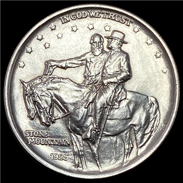 1925 Silver Stone Mountain Half Dollar GEM BU