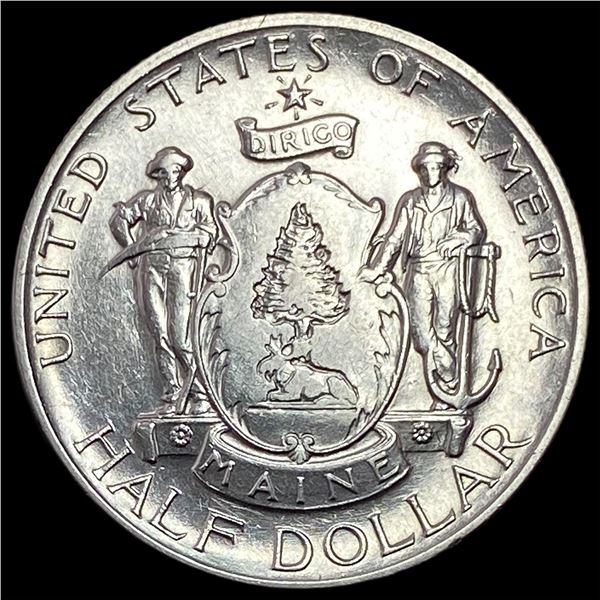 1920 Silver Maine Centennial Half Dollar GEM BU